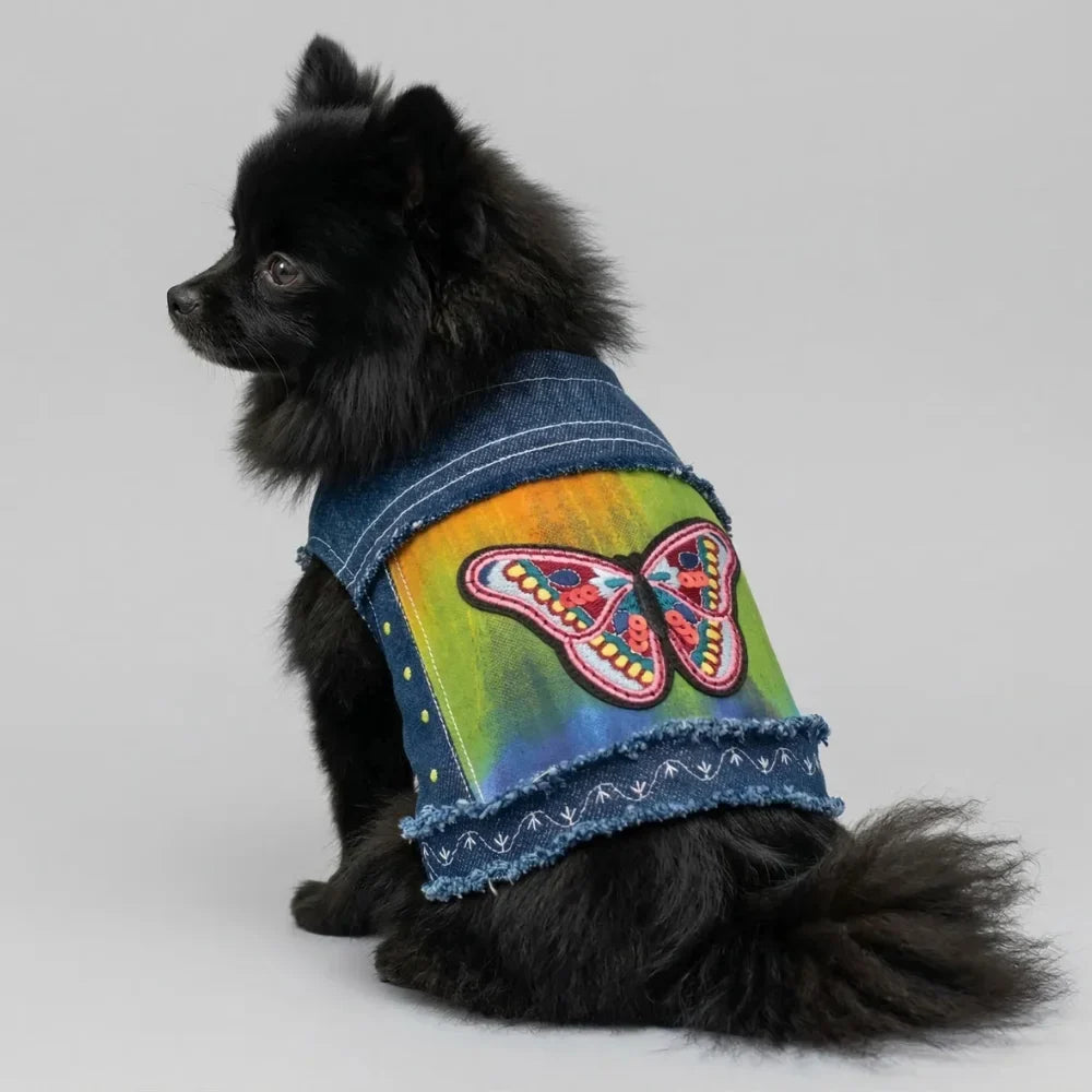 Denim jacket for small dogs