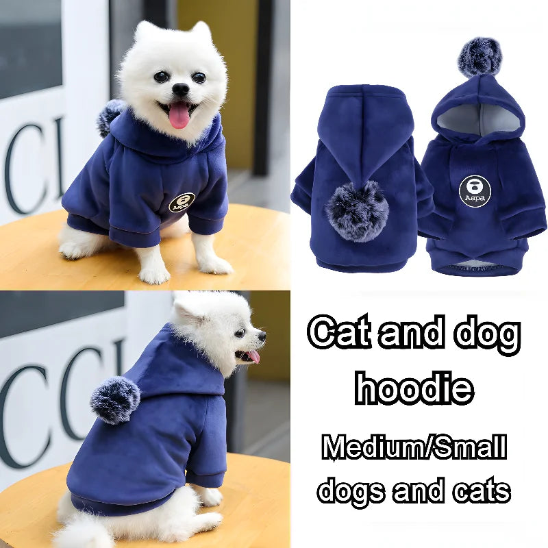 Fleece Hooded Winter Coat for Pets