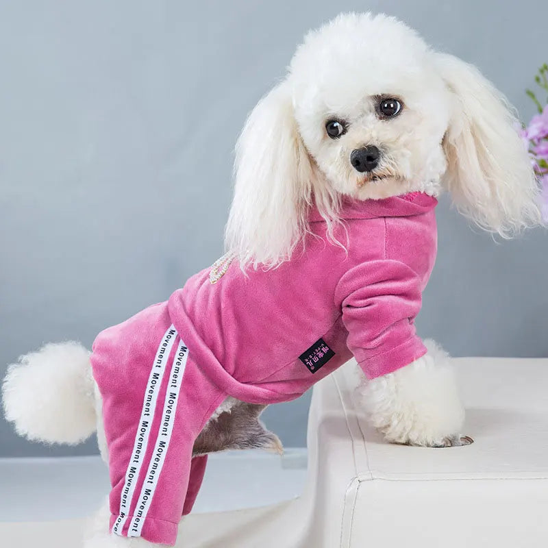 Velvet Jumpsuit for Small Dogs