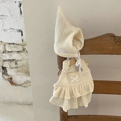 Knitted Summer Sling Dress & Hat Set