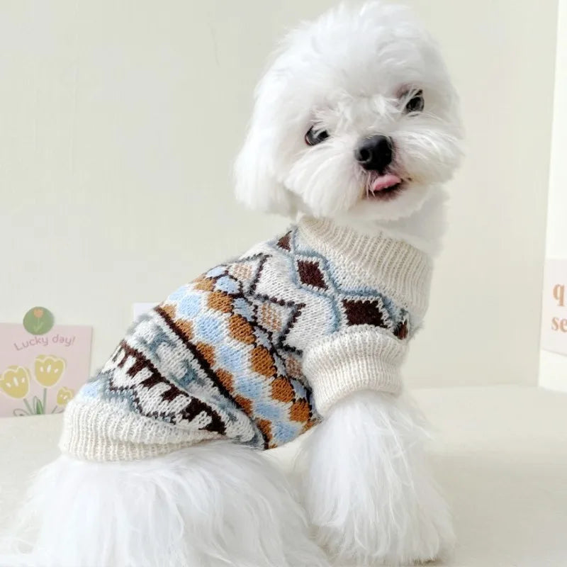 Turtleneck Knitted Sweater for Pets